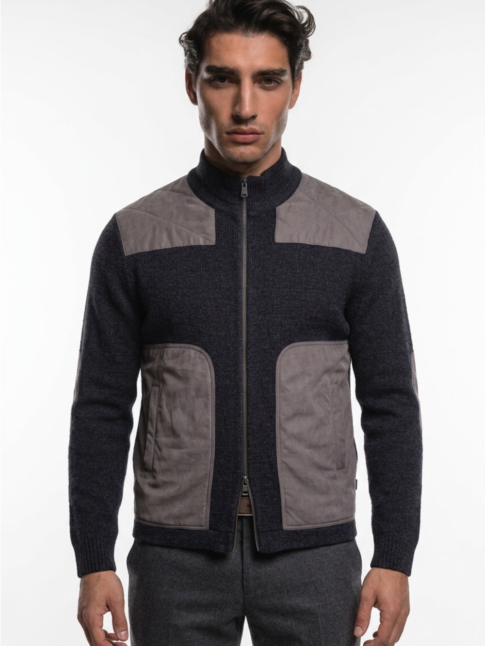🧥 Hugo Boss Wool Tactical Full Zip Sweater 🧵 Men’s XL | Military Luxe Mode